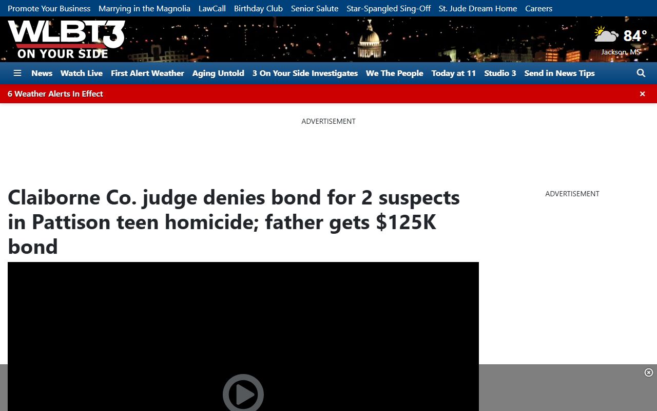 Claiborne County initial appearance and bond news context for arrest charges